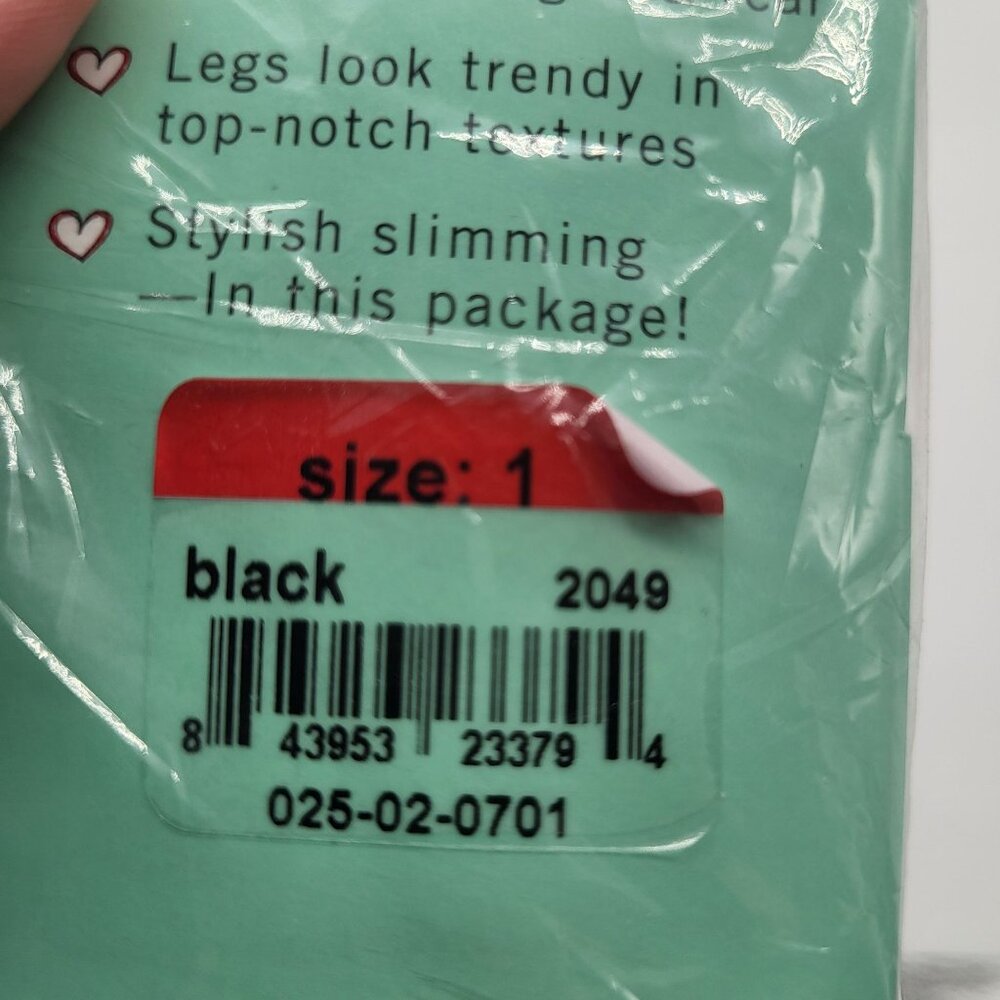 Assets by Sara Blakely Spanx Brand Shaping Tights Textured Wishbone Black SZ 1 - Picture 3 of 8